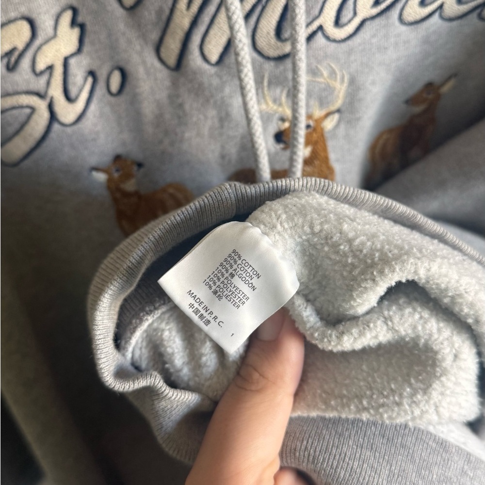 Oversized Hoodie - Outdoorsy Deer Granola Girl Vintage Style Cotton Hoodie - Picture 8 of 9